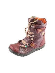 TMA EYES Double-Strape Washed PU Leather Women's Boot With Faux Fur Lining Stylish Soft