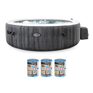 INTEX PureSpa Plus Inflatable Hot Tub & INTEX Type S1 Filter Cartridges (6 Pack)