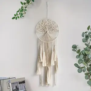 Handwoven Tree of Life Dreamcatcher Tapestry - Bohemian Wall Hanging for Living Room and Bedroom Decor - Perfect for Anniversary, Birthday, Christmas, Valentine's Day, Graduation Party Home Decor
