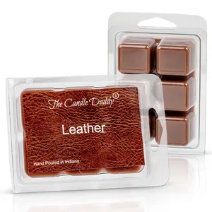 Leather Scented Melt- Maximum Scent Wax Cubes/Melts- 1 Pack -2 Ounces- 6 Cubes