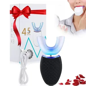 Adult Ultrasonic Electric Toothbrush, U-Shaped Automatic Toothbrush, 360 Degree Full Mouth Clean, Ipx7 Waterproof Design, Home Essential Gift, Oral Care Tool, Dental Cleaner