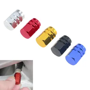 4counts/lot Wheel Caps Theftproof Aluminum Car Wheel Tires Valves Tyre Stem Air valve Caps Airtight Cover