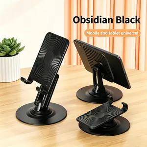 360° Rotatable Metal Tablet Stand, Foldable Portable Desktop Holder, Multi-Angle Adjustable Bracket for All Tablets & Smart Devices