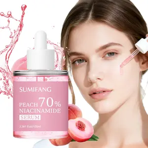 SUMFANG Peach 70% Niacinamide Serum 100ml | 70% high concentration of niacinamide + Vitamin C, brightens skin tone and evens out dullness | Salicylic acid + collagen peptides, creates radiant skin