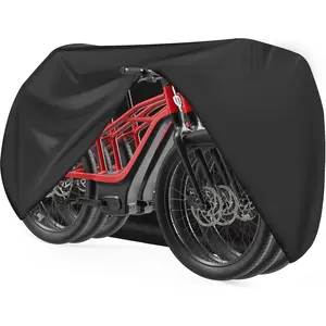 Cover for 3 Bikes - 600D  Covers Outdoor Storage  & Heavy Duty, Large  Cover for 3 eBike, Road , Mountain , Hybrid , Beach Cruiser , Scooter and