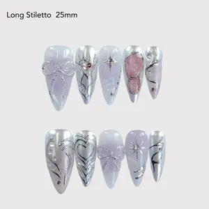 Tanghulu Nails 9/27/2025 NEW No.01-48 Acrylic Handmade Nails/ Long-lasting/ Premium press-on nails/ Reusable Luxury