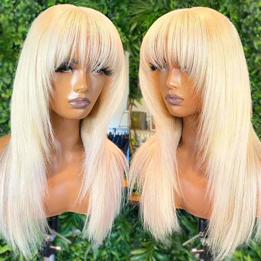 Jessie's Wig [Eira] Wolf Cut 613 Blonde Layered Straight Human Hair 13x4/4x4 Lace Wig With Bangs Glueless Wig With Fringe #SummerWins #DealsForYouDays