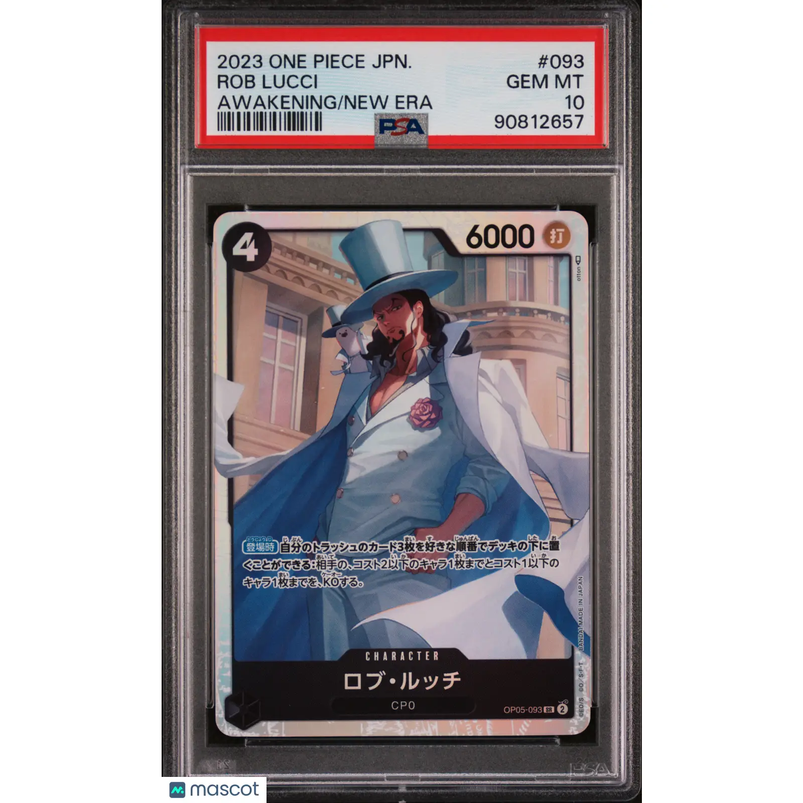 PSA 2023 One Piece CCG Rob Lucci OP05 093 Japanese 10 Graded Card