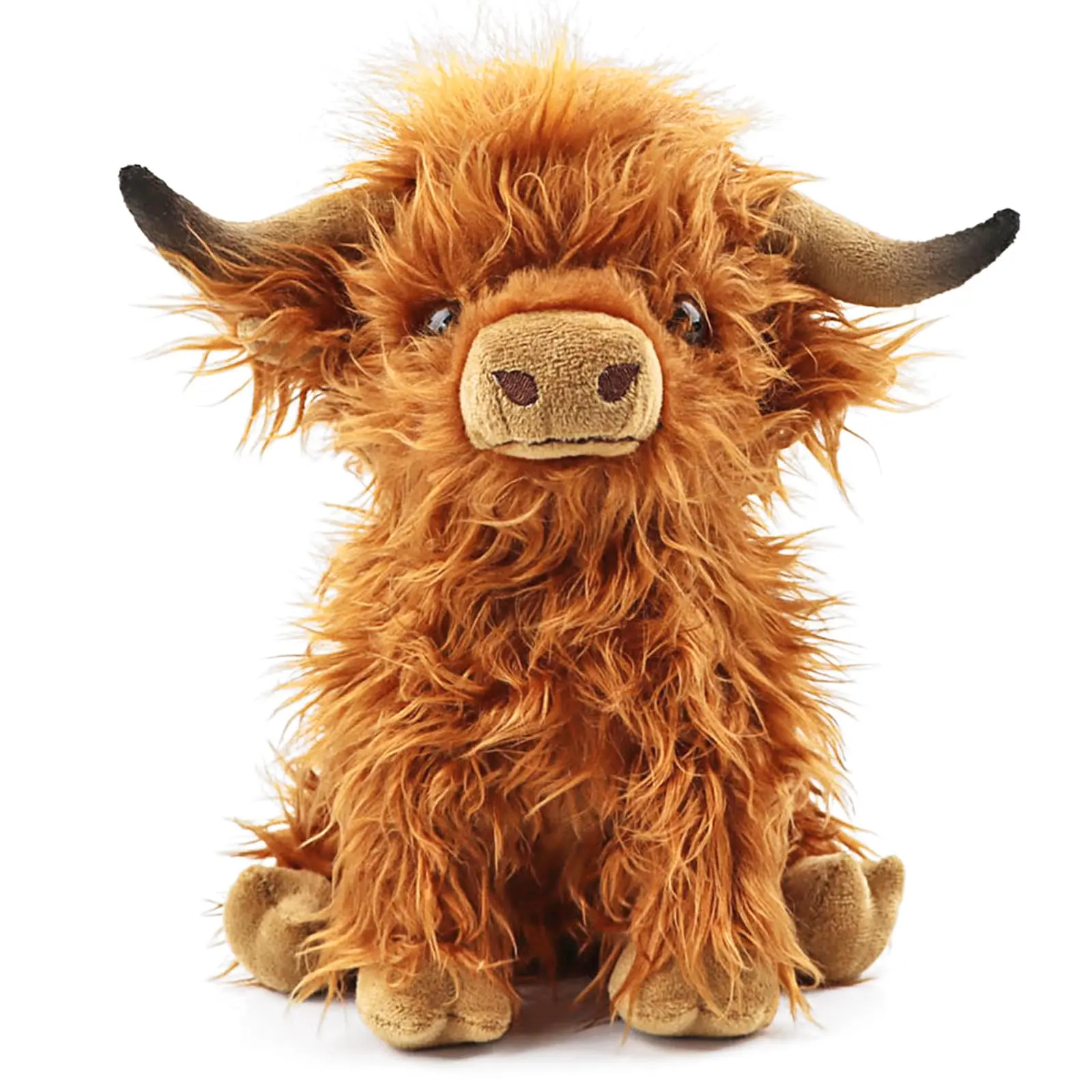 Summer Highland Cow Plush Toy, Simulation Stuffed Toy, Fluffy Toy, Animals Decoration Toy, Cute Stocking Stuffers