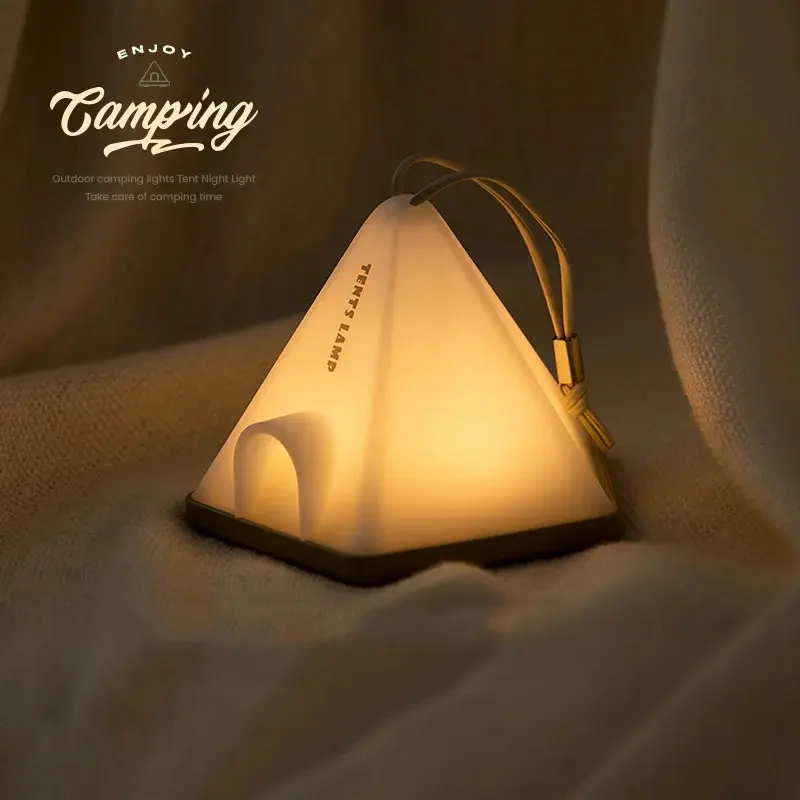 [LED Tent Night Light] 31200ah Rechargeable ABS Bedside Night Light, USB Hanging Lamp for Indoor Bedroom, Children's Room & Outdoor Camping Use, Led Lights Bedroom, Wall Hanging