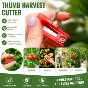 Lightweight Handheld Thumb Harvest Cutter - Gardening Green Picking Mini Chopper for Fruits & Vegetables, All Seasons Sharp Safe Easy-to-Use Tool for Pinching Shoots, Removing Leaves