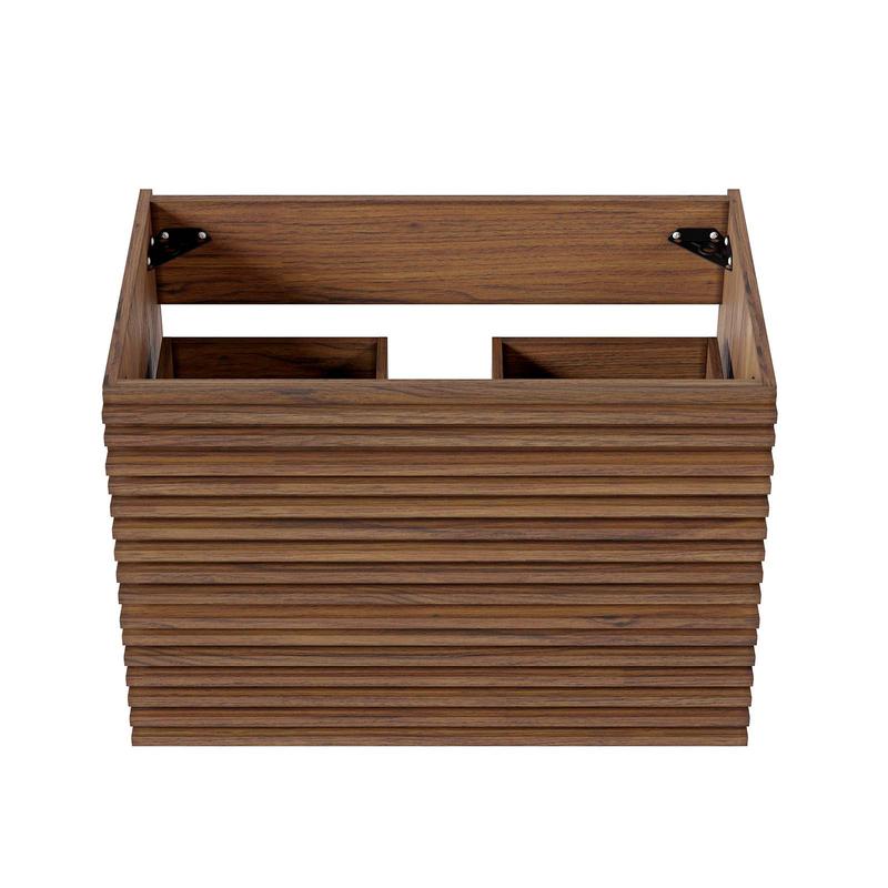 Modway Render 30" Wall-Mount Bathroom Vanity Cabinet (Sink Basin Not Included) in Walnut