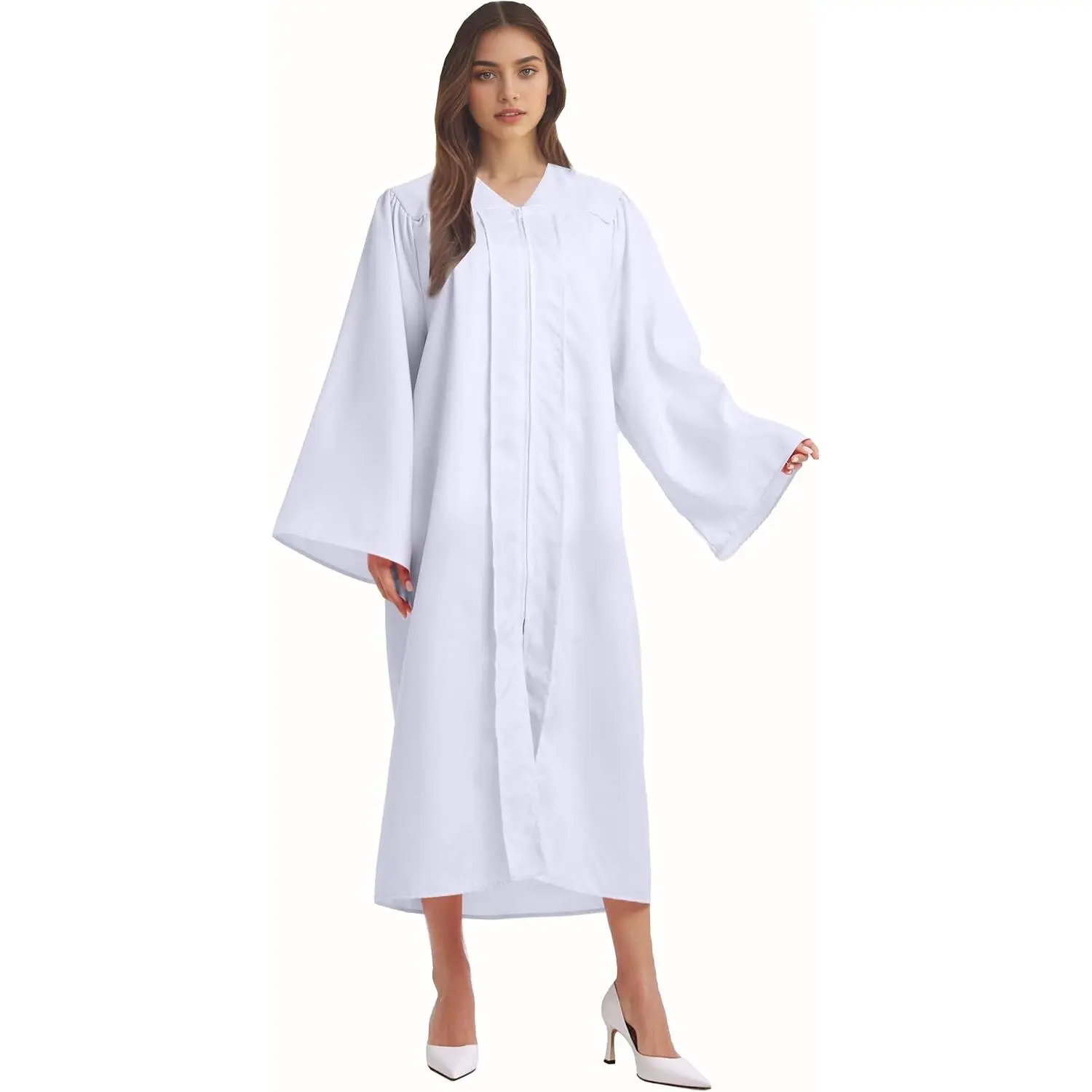 Unisex Matte Choir Robe for Church Baptism Officiant Confirmation Costume,Graduation Gown Judge Pastor RobesGift.