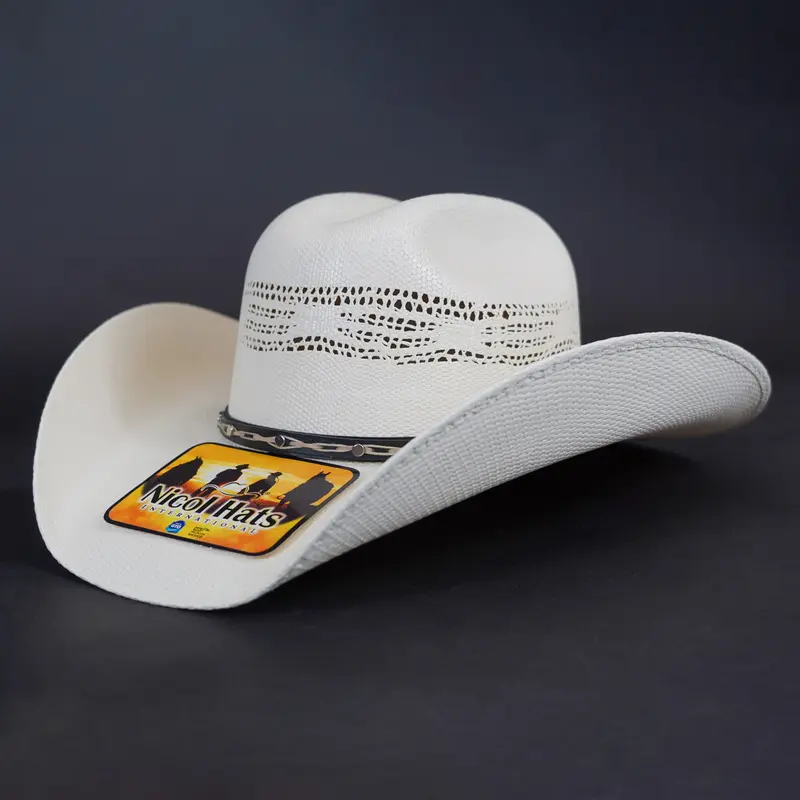 Nicol Sombrero Bangora Este Oeste Style Straw Cowboy Hat Sombrero- Breathable