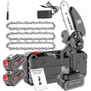 【SUMNEW-SHOP】Compact Cordless Chainsaw, 6-Inch Portable Chainsaw, Battery-Powered 6-Inch Chainsaw, Handheld Electric Saw for Trimming Trees And Cutting Wood, Automatic Oiler for Branches, Yard, Home, Garden, Perfect Gift for Men, Spouse