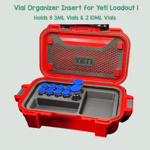 Vial 3ML & 10ML Combo Organizer Insert for Yeti Loadout 1 - CASE NOT INCLUDED