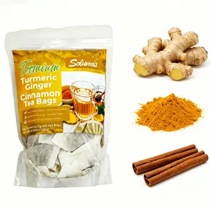Premium Turmeric Ginger Cinnamon Tea 120 Bags 100% Natural Anti-Inflammatory Eco-Friendly No Sugar Caffeine Gluten Vegan Loose Leaf Tea Anti-Inflammatory Looseleaf Tea Beverage,Better blends,Herbal Tea,teajunkie Nourishing Tea Organic Matcha Powder Wellne