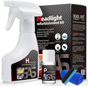 Car Headlight Restoration Polishing Kits Headlamp Repair Kits Car Light Polisher Kits Ceramic Coating Spray Shiny Stuff Headlight Cleaner-6.3Fl.Oz Technology Co., Ltd Guangzhou Liangdao Automobile Technology Co., Ltd