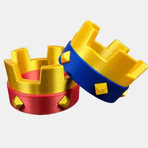 Clash Crown – 3D Printed Royal Battle Crown King Collectible in Gold & Red or Blue & Gold, Fun Gamer Gift, Desk Display, and Unique Party Decoration