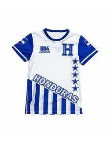 Honduras Flag Soccer T-Shirt – Blue Unisex Jersey Style Short Sleeve Casual Tee