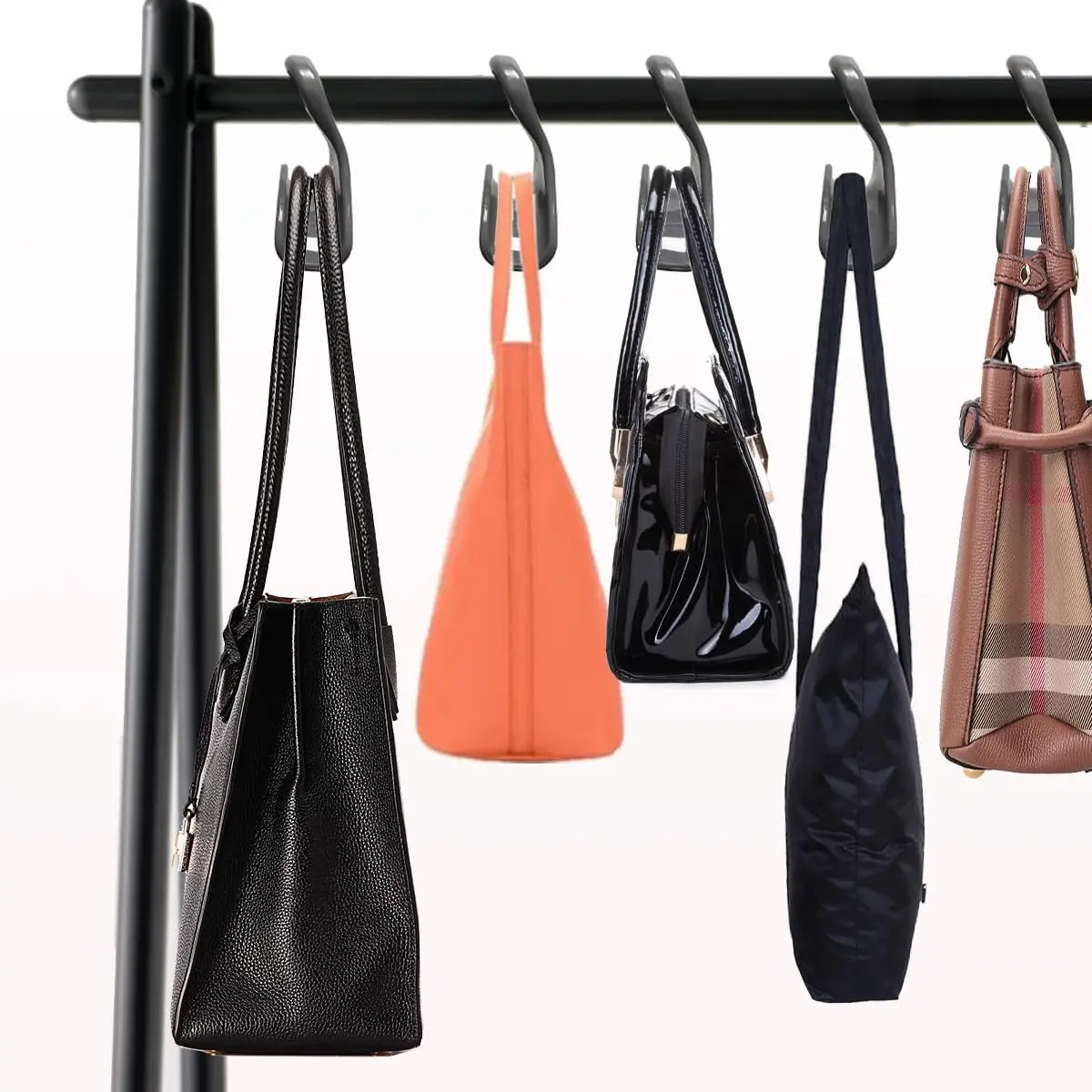 5/10/20 Piece Closet Bag Rack, Backpack Hook, Organizer Hanger for Handbags, Totes, Backpacks, and Purses, Purse Hooks, Storage Solution, Bag Holder