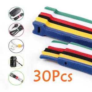 Releasable Cable Tie, 30pcs/set Reusable Cable Tie, Nylon Loop Wrap Zip Bundle Ties, T-type/Needle-type Cable Tie Wire for Home Office