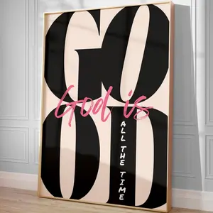 God Is Good Wall Art - Aesthetic Bible Verse Print, Poster Unframed - 5 size, 8x12 to 27x40