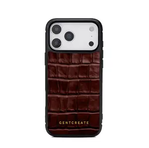 Leather iPhone Case Croco Glossy