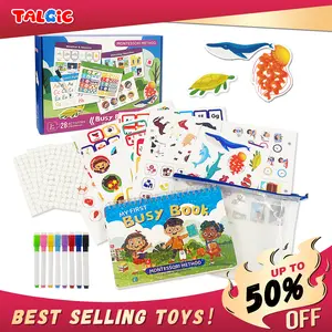 Busy Book Preschool Learning Activities,Montessori Educational Toys for 3 4 5 Year OldBoy Girl Gifts, Homeschool Activity Books forKids Ages 3-5,Autism Learning Materials andTracing Coloring Book