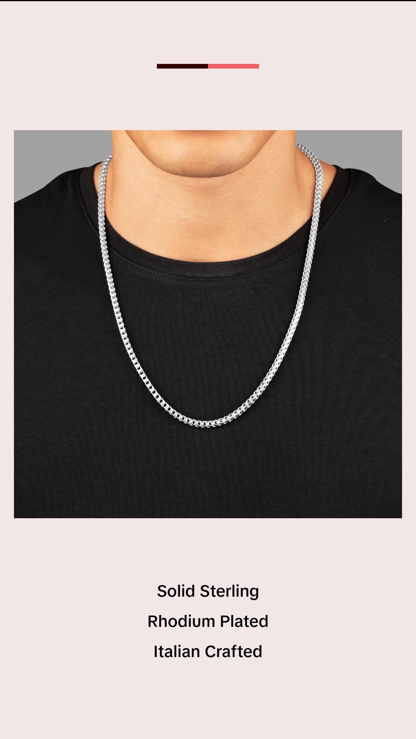 4mm Silver Franco Chain