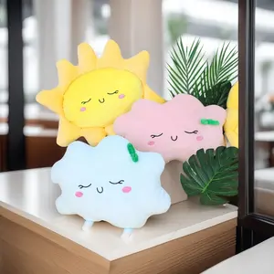 Yellow sun-shaped pillow, adorable cushion for chairs and cars, cute sun pillow plush toy, perfect for home decoration and as a gift for girls and women