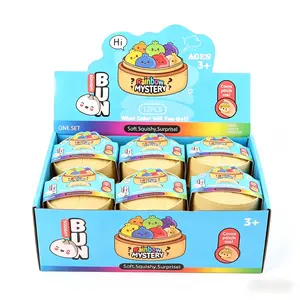 1pc/6pc Highly expressive giant dumpling plush toy— bread stress relief toy made of soft TPR; helps relieve stress and offers a surprise unboxing experience. Styles vary per package. Valentine’s Day and Easter gifts, suitable for adults exchanging gifts.