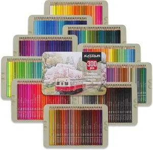 KALOUR Professional Colored Pencils, 300-Color Set with Soft Vibrant Cores, Ideal for Drawing & Sketching, Office Art Supplies for Adults & Beginners