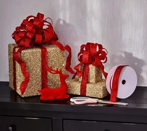 1"X20y Wired Glitter Satin Ribbon by Valerie 1"X20y Wired Glitter Satin Ribbon by Valerie
