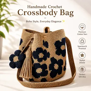 New Large-Capacity Straw Beach Bag: A Stylish Crocheted Shoulder & Crossbody Bag featuring an Adjustable Strap—A fashionable, versatile, and lightweight carryall perfect for work, travel, shopping, and as a holiday gift.