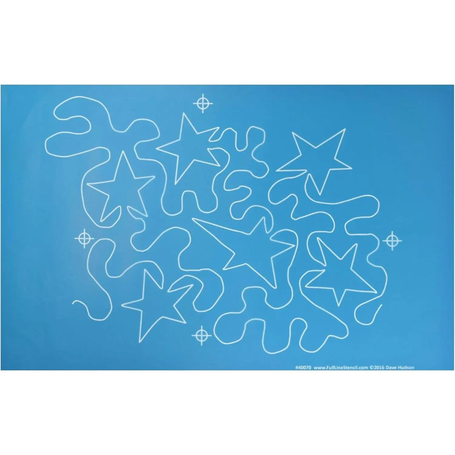 Full Line Stencil - Seeing Stars Over All - Edge to Edge Stencil, Continuous Line Template for Free Motion Quilting, Domestic Machine, Hand Quilting, Long-Arm Quilting (40070)