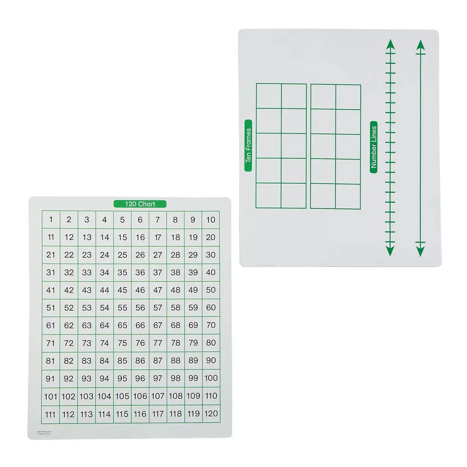 Dry Erase Math Skills Laminated Cardstock Boards - 10" x 12", 36 Pcs