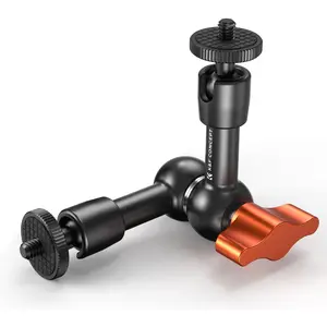 K&F CONCEPT 6" Magic Arm Kit 1/4" Screw 360 ° Ballhead Articulating Mini Arm Mount for Monitor, LED Light, Webcam
