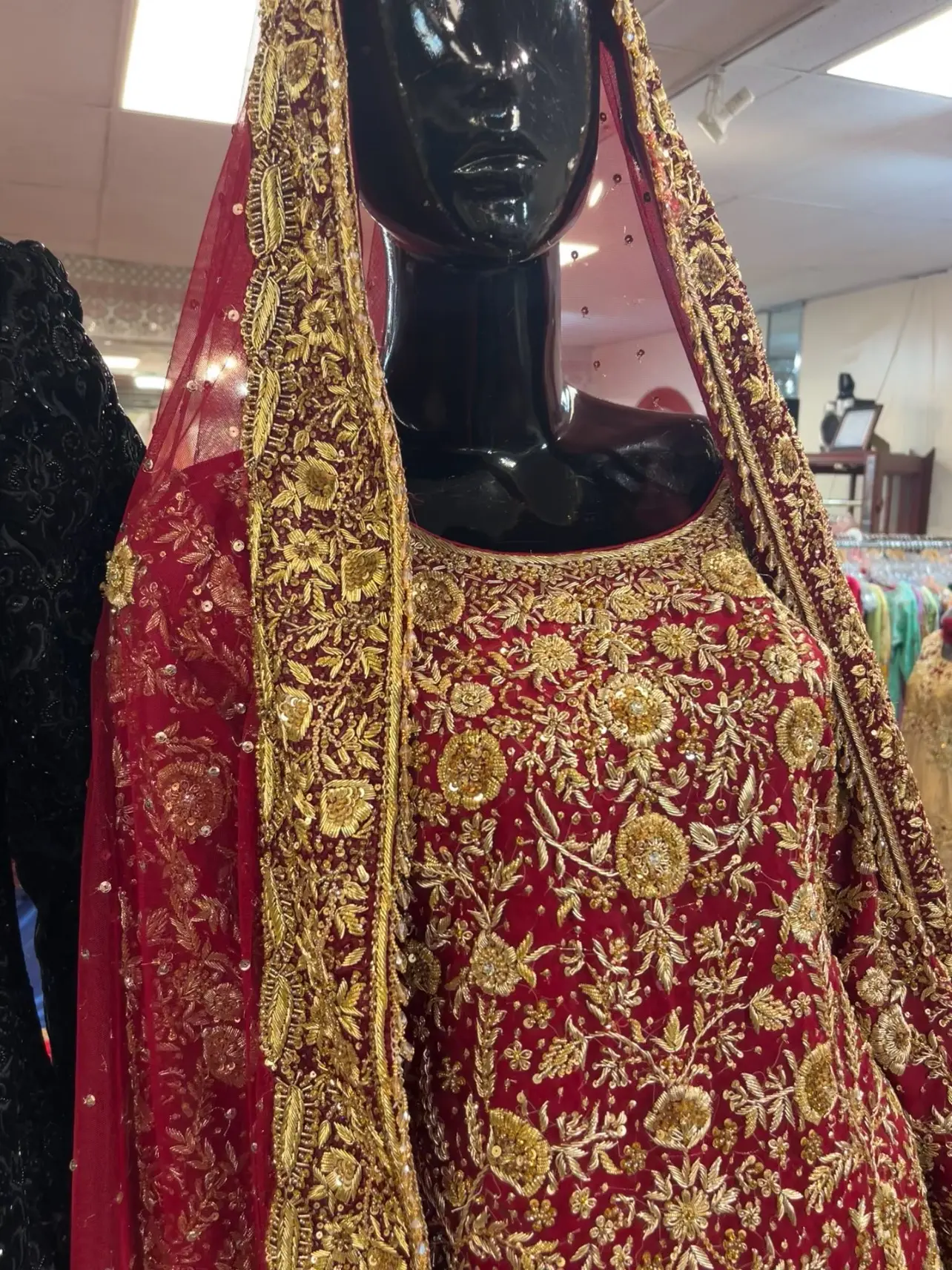Bridal -Farshi Lehenga  Deep red/maroon Brand new