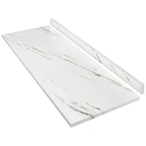 Laminate Countertop,Wood Countertop for DIY, Washer Dryer Counter Top, Table Top for Office Desk and Kitchen Table, 72" L x 25.56" W x 0.75" H (Marble Texture) On-Site