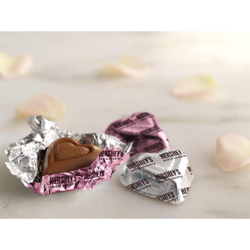 HERSHEY'S Milk Chocolate Hearts, Valentine's Day Candy Bag, 9.2 oz