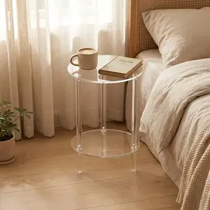 Acrylic Sofa Side Table Set, Easy Assembly and Disassembly, Suitable for Bedroom, Living Room, Hallway, Versatile Furniture Piece