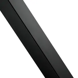 VEVOR Cable Railing Post, 36" x 2" x 2" Steel Level Deck Railing Post Without Holes, SUS304 Stainless Steel Cable Rail Post, Stair Handrail Post with Horizontal and Curved Bracket, 1-Pack, Black