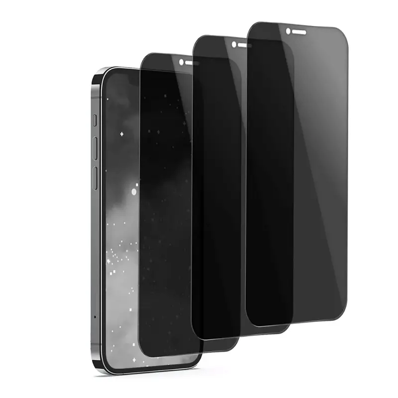 3pcs Privacy Screen Protector Tempered Glass For iPhone X XS XR 11 12 13 MINI 14 15 17 16 PLUS PRO MAX