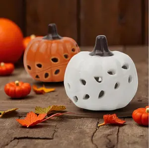 Battery Powered LED Pumpkin Lantern Cozy Fall & Halloween Decor with Realistic Design for Autumnal Ambiance