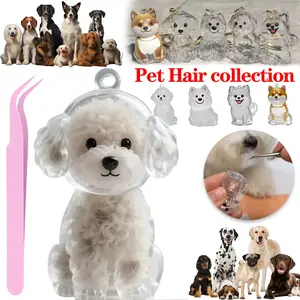 Pet Hair Keepsake Keychain Kit | Capture Beloved Fur Memories | Memorial Gift Box & Tweezer Set | Perfect for Dog & Cat Lovers