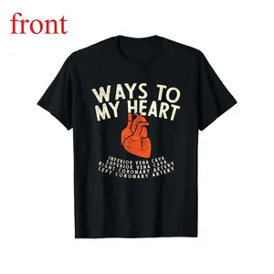 Men's Vintage Cardiology Nurse T-Shirt 100% Cotton Short Sleeve Round Neck Tee with Heart Anatomy Design Machine Washable Regular Fit for All Seasons Medical Staff Apparel Vintage Style Shirt Smooth Fabric Menswear Top Tropical