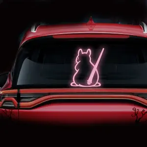 1Pcs Cute Squirrel Back Silhouette  High Strength Car Wiper Sticker for Car Decorative Windshield Glass Self Adhesive Fun Cartoon Animal Squirrel Swinging Tail Decals Gift