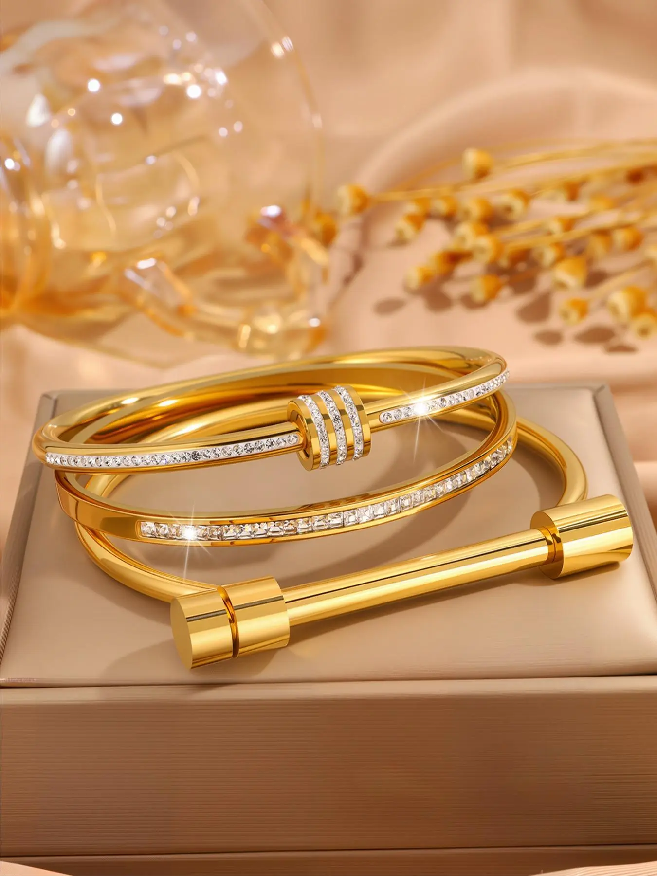 Elegant Fashionable Bracelet Set, Stainless Steel Fashion Eternal Lightweight High Quality Bracelet, Bangles bracelets, Bracelet Jewelry, Perfect for Parties, Gatherings, and Birthday Gifts
