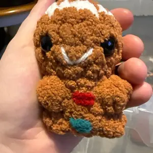 Crochet mini gingerbread man